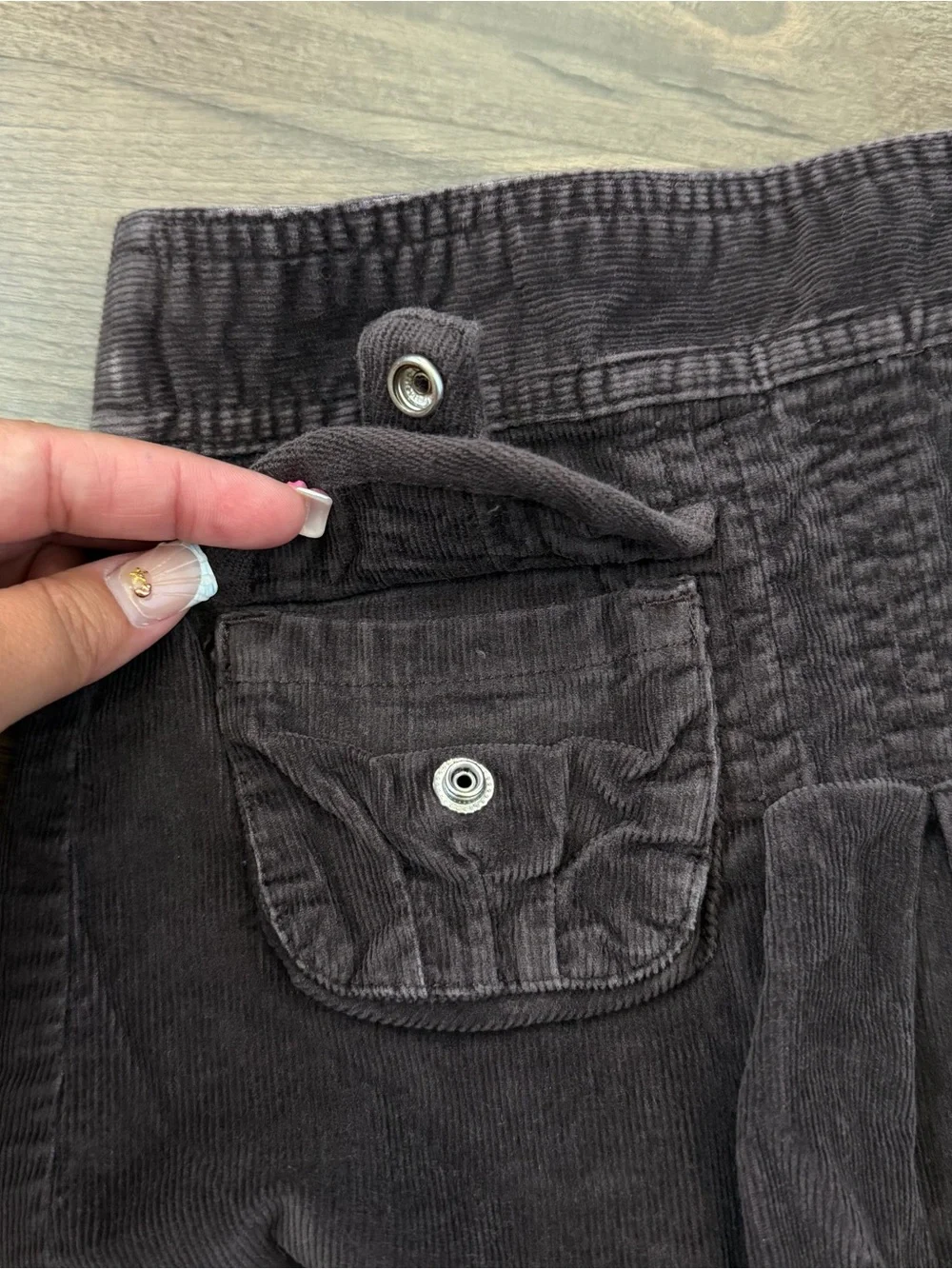 Vintage Y2K '06 Old Navy Brown Corduroy Pleated Skirt Size 5